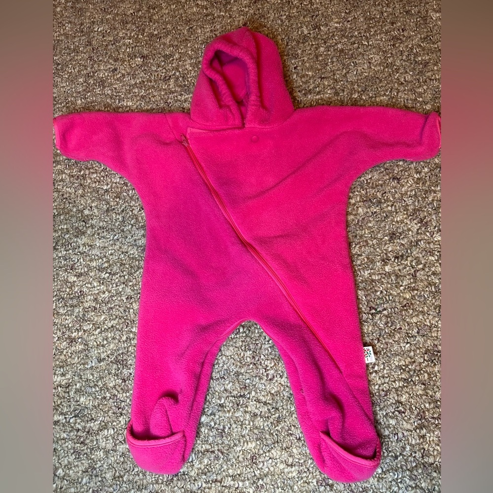 Vintage Cherry Tree Cozy Pink Kids Hooded Footie
